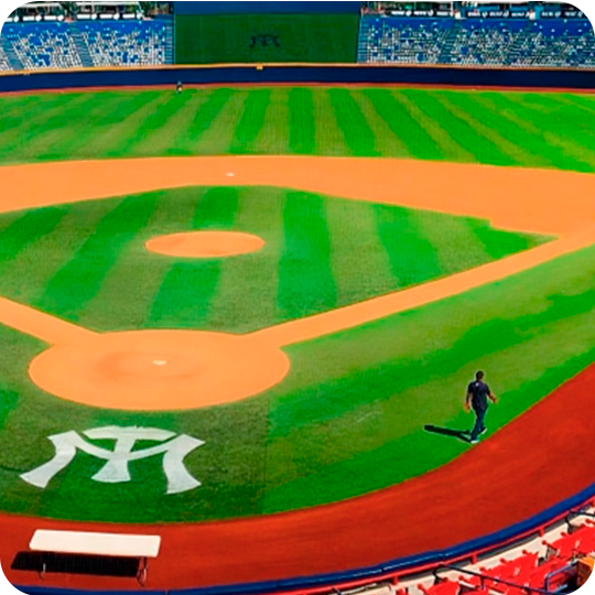 Pasto Sintético para canchas - estadio beisbol
